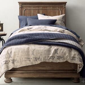 Vintage Airplane Print Duvet Cover